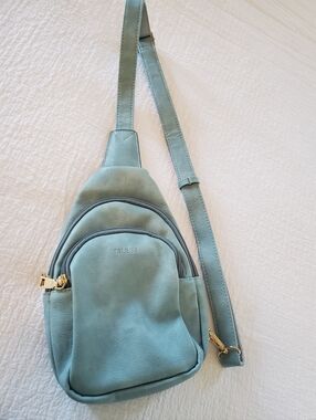Telena Mint Teal Blue Crossbody Sling Bag With Multiple Pockets